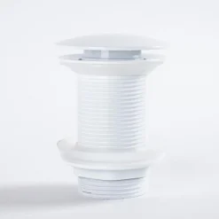 Bonde clic-clac lavabo sans trop plein, blanc