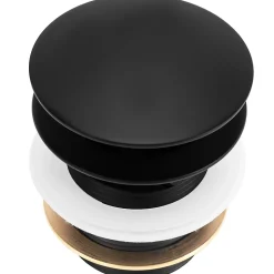 Bonde De Baignoire Rea Klik-Klak 6Cm Black 7X7X8Cm