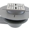 Bonde de douche centrale horizontale gris Galedo Showerplate