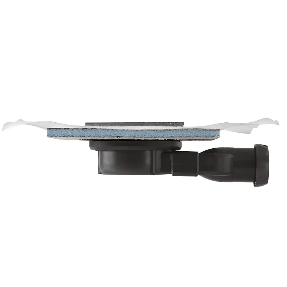 Bonde de douche à maçonner extraplate Wirquin EXPRESS'EAU MINI 115 x 115 mm