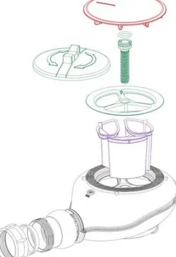 Bonde de douche siphoïde Turboflow 2 - Capot ABS - diamètre 90 mm