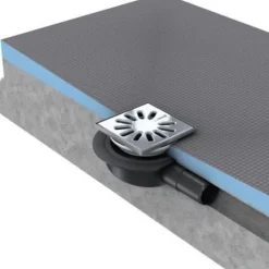 Bonde de douche sortie horizontale WEDI avec grille carrée