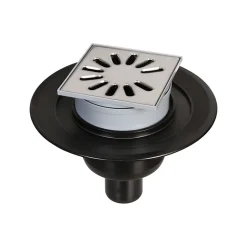 Bonde de douche sortie verticale WEDI avec grille carrée