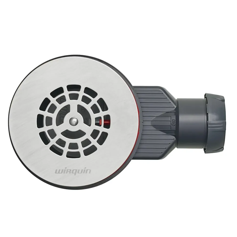 Bonde de douche Wirquin SLIM + ø40 mm grille plate inox brossé