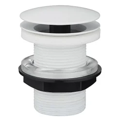 Bonde de lavabo à écoulement libre Ø 66 mm laiton Rousseau blanc