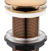 Bonde de lavabo à écoulement libre Ø 66 mm laiton Rousseau rose gold