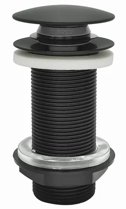 Bonde de lavabo ø 66 mm Rousseau avec clapet clic clac ou fixe noir
