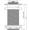 Bonde de lavabo ø 63 mm Rousseau avec clapet clic clac blanc sans trop plein