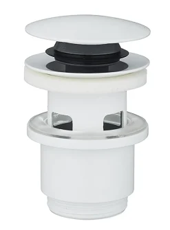 Bonde de lavabo ø 63 mm Rousseau avec clapet clic clac ou fixe effet canon de fusil