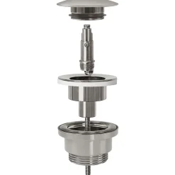 Bonde de lavabo universel REA Clic-Clac Brushed Nickel