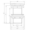 Bonde lavabo noir mat pour vasques sans trop-plein
