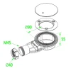 Bonde Siphon extra-plat avec tuyau flexible - Diamètre 90 mm - Siphon de douche - Installation facile et gain de place