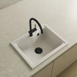 Bonde évier 1 cuve avec vidage automatique diamètre 90 mm couleur noir