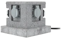 Borne de jardin extérieure Zenitech 4 prises + 2 interrupteurs 5 m horizontal