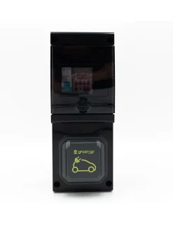 Borne De Recharge Avec Horloge équipée D'une Prise Green'up Complète Avec Protections