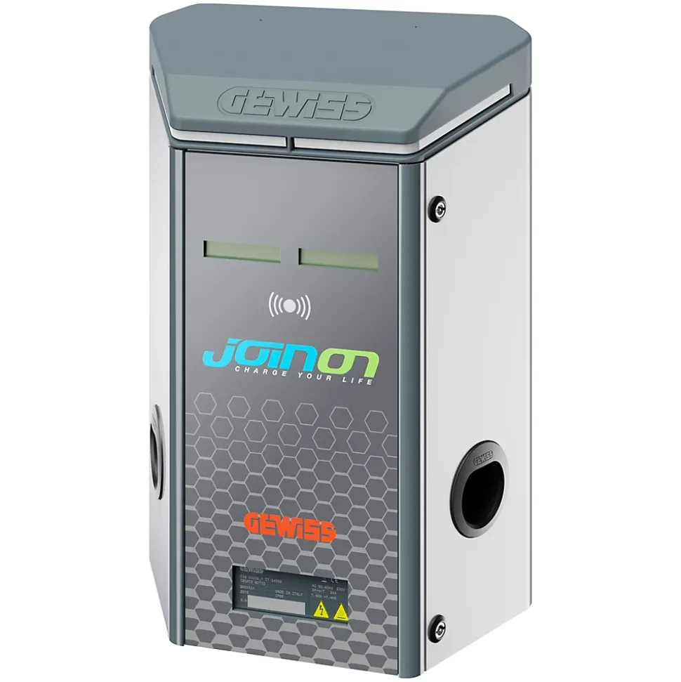 Borne murale I-ON RFID 4G + Ethernet 1 x 22 kW Type 2S + 1 SCHUKO Compteur MID IP55 - GEWISS - GWJ2123W