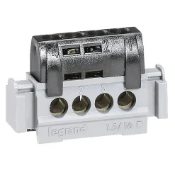 Bornier de phase Legrand 4 points noir