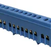 Bornier modulaire neutre 12 points Zenitech bleu