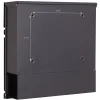 Boîte aux lettres anthracite/bois naturel avec support argenté acier inoxydable
