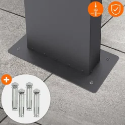 Boîte aux lettres avec support mailbox blanc moderne avec 2 clés incluses