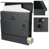 Boîte aux lettres avec support mailbox anthracite moderne avec 2 clés incluses
