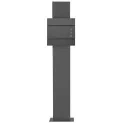 Boîte aux lettres avec support mailbox anthracite moderne avec 2 clés incluses