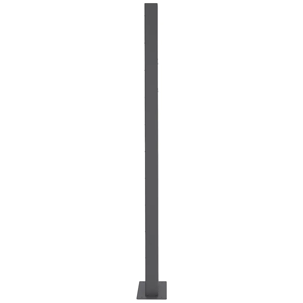 Boîte aux lettres avec support mailbox anthracite moderne avec 2 clés incluses