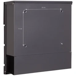 Boîte aux lettres en acier optique marbre blanc murale moderne + 2 clés inclus