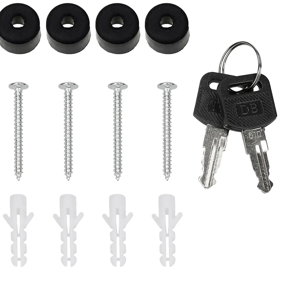 Boîte aux lettres murale moderne en acier anthracite aspect bois + 2 clés inclus