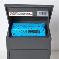 Boîte aux lettres 1 porte Boîte à colis SMART PARCEL BOX Gris foncé en acier