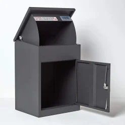 Boîte aux lettres 1 porte Boîte à colis SMART PARCEL BOX Gris foncé en acier