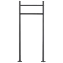 Boîte aux lettres sur pieds boîte postale anthracite et design bois avec support