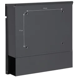 Boîte aux lettres sur pieds boîte postale anthracite imitation bois avec support