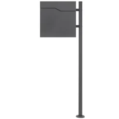 Boîte aux lettres sur une pied anthracite boîte postale en acier moderne 37x11cm