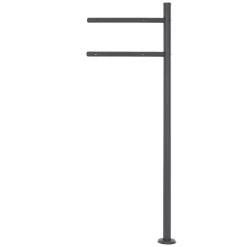Boîte aux lettres sur une pied boîte postale en acier anthracite/argent moderne