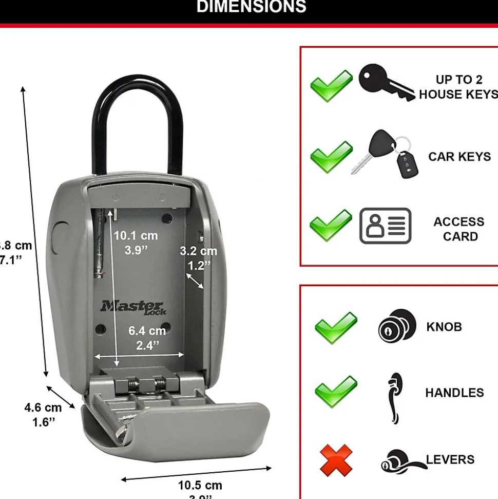 Boîte à clés sécurisée à anse Master Lock Select Access