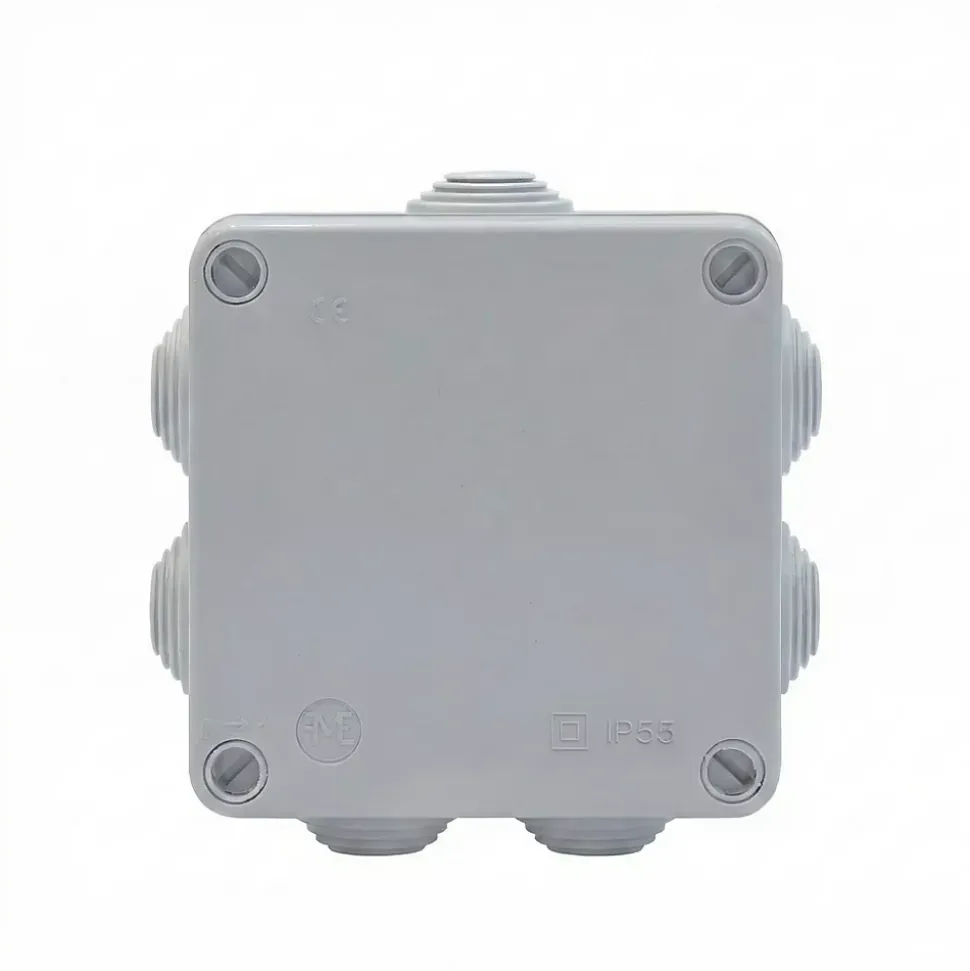 Boîte de dérivation extérieure avec 7 passe-câbles et système de verrouillage intégré Diall 100x 100 x 55 mm