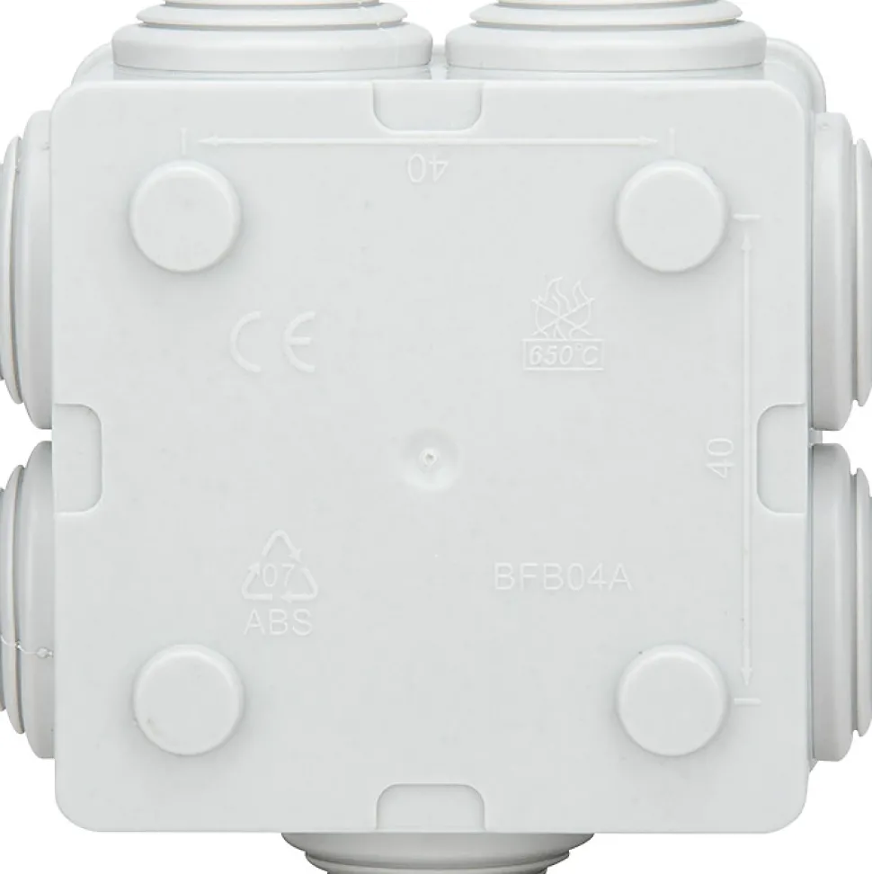 Boîte de dérivation IP55 60x60x40mm - Blanc - Zenitech