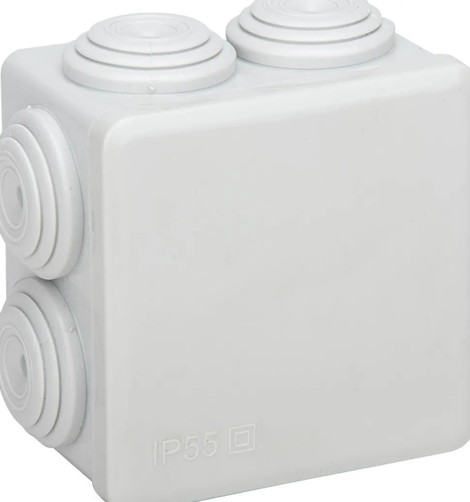 Boîte de dérivation IP55 60x60x40mm - Blanc - Zenitech