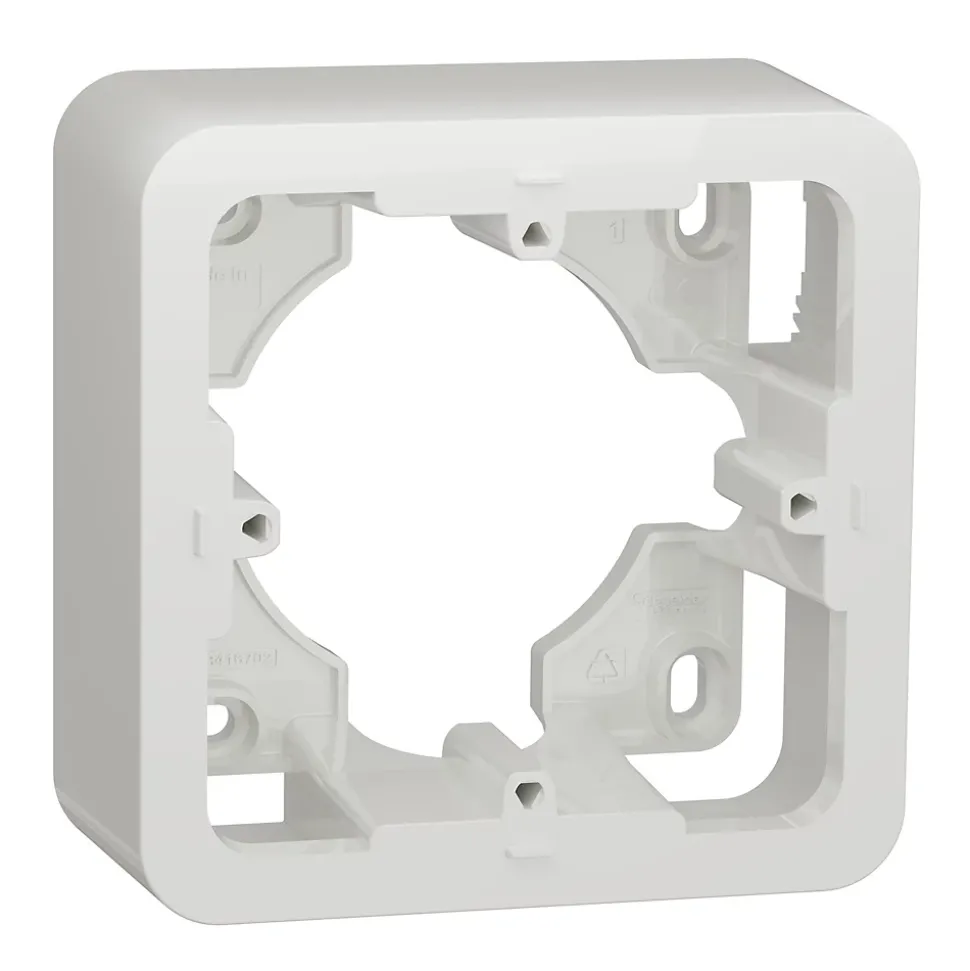 Boîte d'encastrement 1 poste saillie Schneider Electric Unica Déco blanc