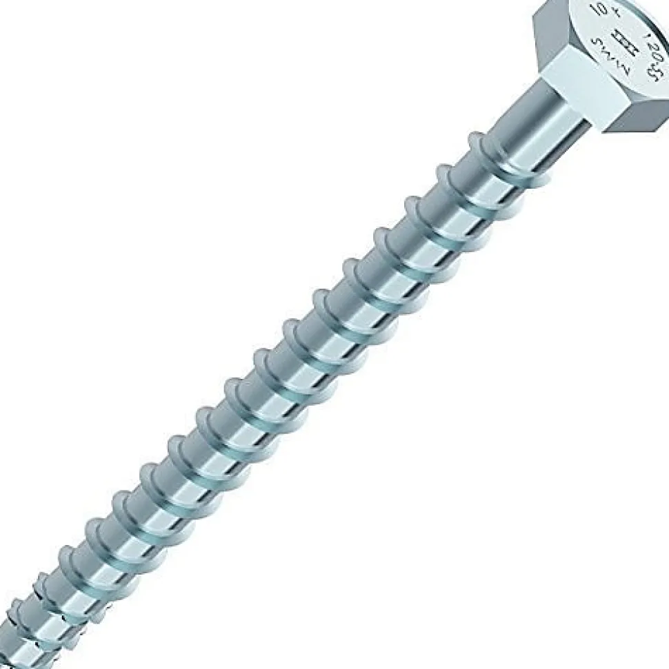 Boîte de 25 vis d'ancrage Multi Monti HECO 10x100 mm - tête hexagonale - ép. max 35 mm - perçage 8 mm - zinc blanc