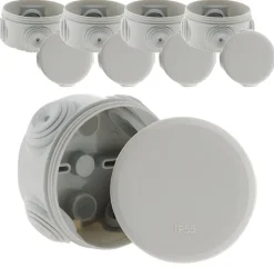 5 Boîtes dérivation IP55 diamètre 70x35mm Zenitech