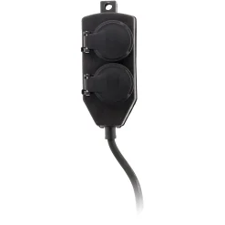 Boîtier de dérivation 4 prises IP44 5m - Noir - Zenitech