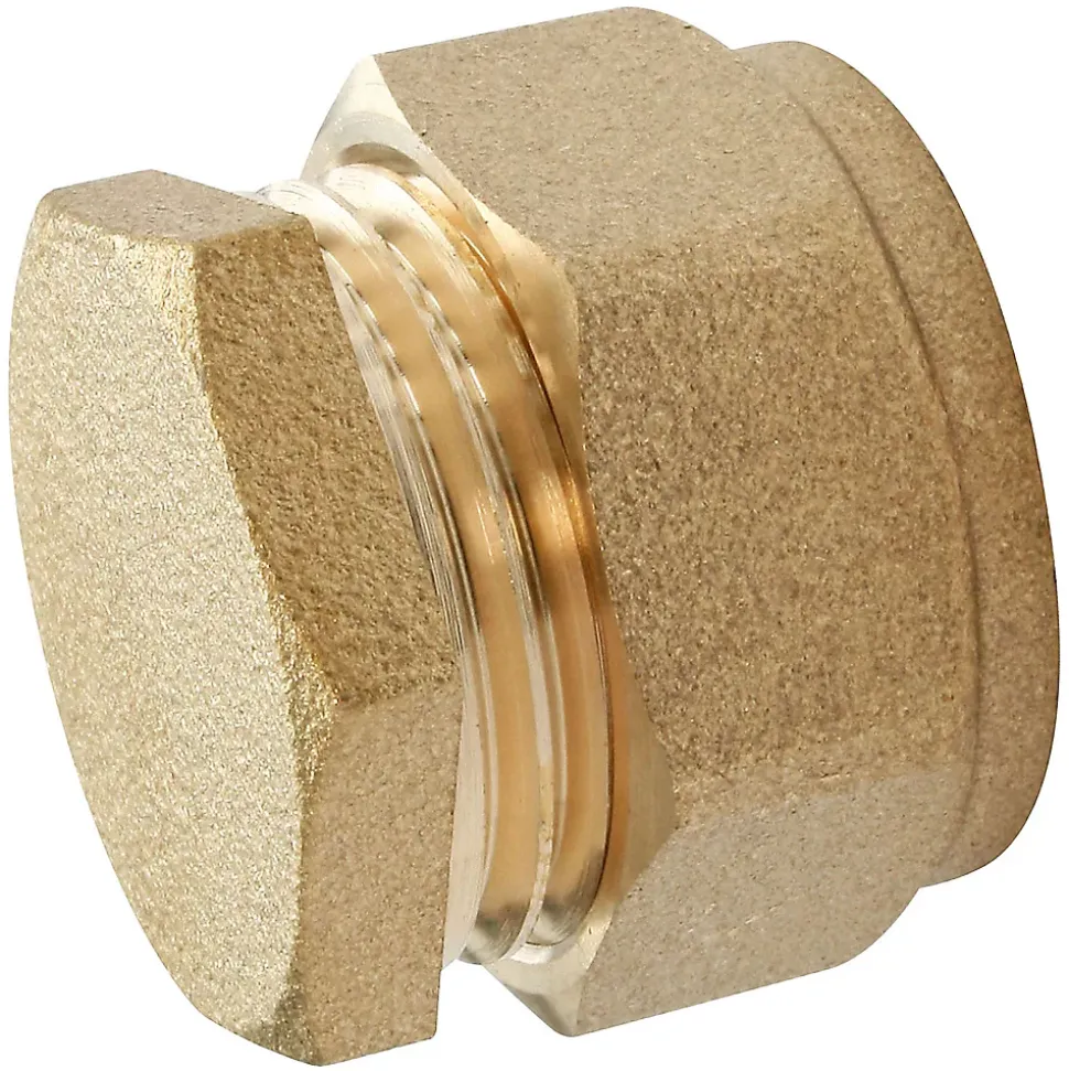 Bouchon bicône Somatherm for you en laiton à compression pour tube de cuivre Ø 12 mm
