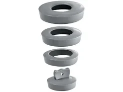 Bouchon universel gris pour évier, lavabo, bidet ou baignoire, Ø 36 mm à 58 mm