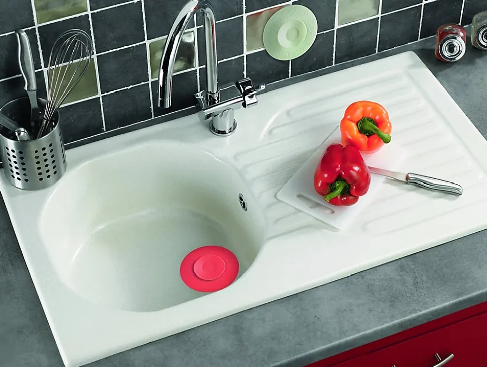 Bouchon universel Wirquin Uppy 2 en 1 ø110 mm blanc