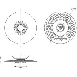 Bouchon universel Wirquin Uppy 2 en 1 ø110 mm blanc
