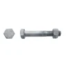 50 Boulons Charpente Tête Hexagonale F/Partiel 12 x 500 mm - 4014/4032 - 5.8 - Galvanisé - D-Work