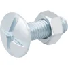 10 boulons poêlier tête plate 5 x 16 mm