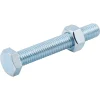10 boulons tête héxagonale acier zingué 10 x 100 mm